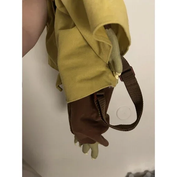 Rare Disney Parks Star Wars Yoda 24 Inch Plush Backpack Cosplay Green Brown
